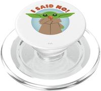 Star Wars The Mandalorian Grogu I Said No! Funny Cute White PopSockets PopGrip for MagSafe