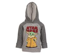 STAR WARS The Mandalorian Grogu Little Boys Fleece Pullover Hoodie Gray 7-8