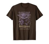 Star Wars: The Mandalorian Grogu Meditation Tarot Card T-Shirt, Men, Brown, Small