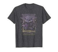 Star Wars: The Mandalorian Grogu Meditation Tarot Card T-Shirt, Men, Dark Heather Grey, 6X-Large