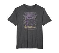 Star Wars: The Mandalorian Grogu Meditation Tarot Card T-Shirt, Men's Big and Tall, Dark Heather Grey, 5X Tall