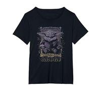 Star Wars: The Mandalorian Grogu Meditation Tarot Card T-Shirt, Women's Plus, Black, 2X