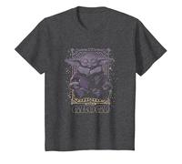 Star Wars: The Mandalorian Grogu Meditation Tarot Card T-Shirt, Youth, Dark Heather Grey, Large