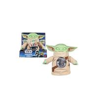 Mattel Star Wars The Mandalorian & Grogu Movie Pick-Me-Up Grogu 11-inch Tall Feature Plush with opening eyes Vinyl Head Soft Plush Body and Hands, JKN44