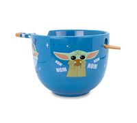 Star Wars: The Mandalorian Grogu Nom Nom 20-Ounce Ramen Bowl and Chopstick Set