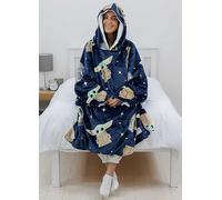 Star Wars The Mandalorian Grogu Space Toss Wearable Hooded Fleece Blanket Multi
