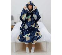 Star Wars The Mandalorian Grogu Space Toss Wearable Hooded Fleece Blanket Multi