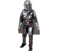 The Mandalorian Deluxe Child Costume Star Wars Fancy Dress Outfit with Mask Cape