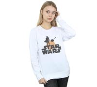 Star Wars The Mandalorian Mando And The Child Silhouette Sweatshirt In White White