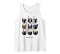 Star Wars The Mandalorian Mando Helmet Grid Tank Top
