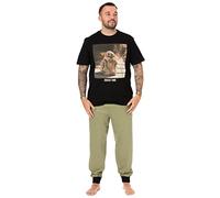 Star Wars The Mandalorian Mens Pyjamas | Loungewear Pants and T-Shirt Complete PJ Set | Adults Short Sleeve Tee Long Leg Bottoms Pajama Nightwear Sci-fi Merchandise Gift for Him