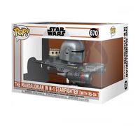 Funko Pop Rides Mandalorian Mandaloriano & N - 1 Starfighter 76549 Clear