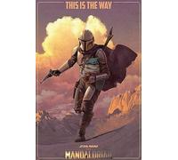 Star Wars The Mandalorian - (On The Run) Unisex Poster Multicoloured Paper 61 x 91.5 cm Fan Merchandise Film