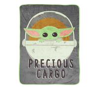 Star Wars: The Mandalorian Precious Cargo Sherpa Fleece Fluffy Baby Yoda Blanket