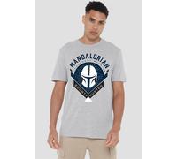 Star Wars - The Mandalorian Star Wars Mandalorian Bounty Hunter T-Shirt, Athletic Heather in Light Grey | Size: Small Star Wars - The Mandalorian Light Grey S