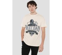 Star Wars - The Mandalorian Star Wars Mandalorian No.1 In Galaxy T-Shirt, Natural in Beige | Size: Medium Star Wars - The Mandalorian Beige M