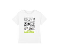 Star Wars - The Mandalorian Star Wars The Mandalorian Grogu Manga Comic Kids T-Shirt, White | Size: 9-11 Years Star Wars - The Mandalorian White 9-11 Years