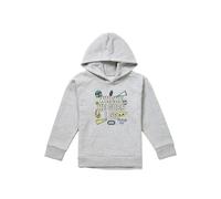 Star Wars - The Mandalorian Star Wars The Mandalorian Grogu Where He Goes Badges Youth Kids Pull-Over Hoodie, Athletic Heather | Size: 9-11 Years Star Wars - The Mandalorian Grey 9-11 Years