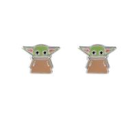 Star Wars The Mandalorian Sterling Silver Enamel Grogu Baby Yoda Stud Earrings