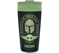 Star Wars: The Mandalorian Stronger Than You Think Metal Travel Mug Black/green (One Size)