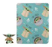 Star Wars The Mandalorian The Child Baby Yoda All Ears Character Pillow and Fleece Throw Blanket Set 40 x 50