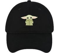 STAR WARS Unisex's Grogu Dad Hat, The Mandalorian Adjustable Baseball Cap, Black-Cartoon, One Size