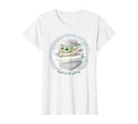 Star Wars The Mandalorian The Child Cutest Watercolor T-Shirt, Women, White, Small