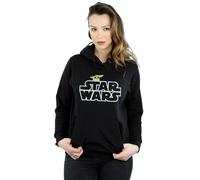 Star Wars The Mandalorian The Child Logo Hoodie In Black Black