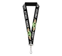 Star Wars The Mandalorian The Child Protect, Attack, Snack Lanyard
