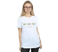 Star Wars The Mandalorian The Cutest Cotton Boyfriend T-Shirt In White White