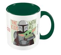 Star Wars: The Mandalorian The Kids With Me Inner Two Tone Mug White/dark Green (One Size)