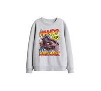 Star Wars - The Mandalorian The Mandalorian Bounty Hunter Speed Bike Kids Sweat in Light Grey | Size: 7-8 Years Star Wars - The Mandalorian Light Grey 7-8 Years