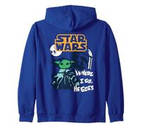 Star Wars The Mandalorian Where I Go Poster Zip Hoodie