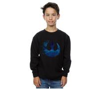 Star Wars The Rise Of Skywalker Resistance Symbol Wave Sweatshirt Disney Black 12-13 Years