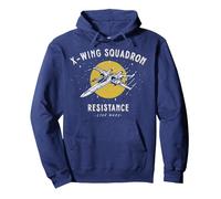 Star Wars: The Rise Of Skywalker X-Wing Squadron Resistance Pullover Hoodie, Adult Unisex, Navy Blue, XX-Large