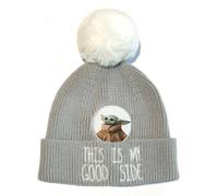 Star Wars This Is My Good Side Pom Pom Beanie In Grey Grey One Size