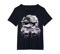 Star Wars Thunder Storm Death Star Stormtrooper Head T-Shirt, Women's Plus, Black, 2X