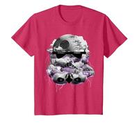 Star Wars Thunder Storm Death Star Stormtrooper Head T-Shirt, Youth, Red Heather, 4T
