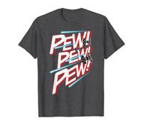 Star Wars TIE Fighter Pew Pew Blaster Text T-Shirt, Men, Dark Heather Grey, Medium