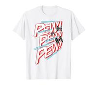 Star Wars TIE Fighter Pew Pew Blaster Text T-Shirt, Men, White, 3X-Large