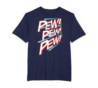 Star Wars TIE Fighter Pew Pew Blaster Text T-Shirt, Men's Big and Tall, Navy Blue, 5X Tall
