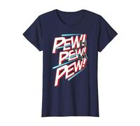 Star Wars TIE Fighter Pew Pew Blaster Text T-Shirt, Women, Navy Blue, 3X-Large