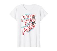 Star Wars TIE Fighter Pew Pew Blaster Text T-Shirt, Women, White, 3X-Large