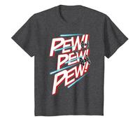 Star Wars TIE Fighter Pew Pew Blaster Text T-Shirt, Youth, Dark Heather Grey, Small