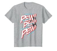Star Wars TIE Fighter Pew Pew Blaster Text T-Shirt, Youth, Heather Grey, 2T