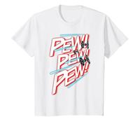 Star Wars TIE Fighter Pew Pew Blaster Text T-Shirt, Youth, White, X-Small