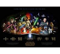 Star Wars Timeline Film Poster Print Wall Art A6 A5 A4 A3 Movie Cinema Jedi Sith - 1029 (A3-297 x 420 mm)