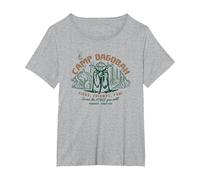 Star Wars Travel Vacation Camp Dagobah Yoda Learn The Force T-Shirt, Women's Plus, Heather Grey, 4X