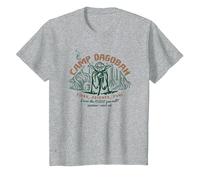 Star Wars Travel Vacation Camp Dagobah Yoda Learn The Force T-Shirt, Youth, Heather Grey, Medium