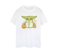 Star Wars Trick Or Treat Grogu Cotton Boyfriend T-Shirt In White White 4XL